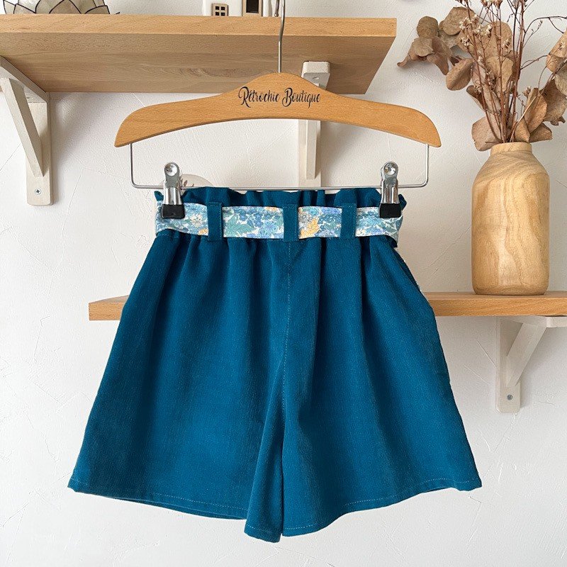 Short Azilis velours et Liberty Margaret Annie Tahiti – Image 3