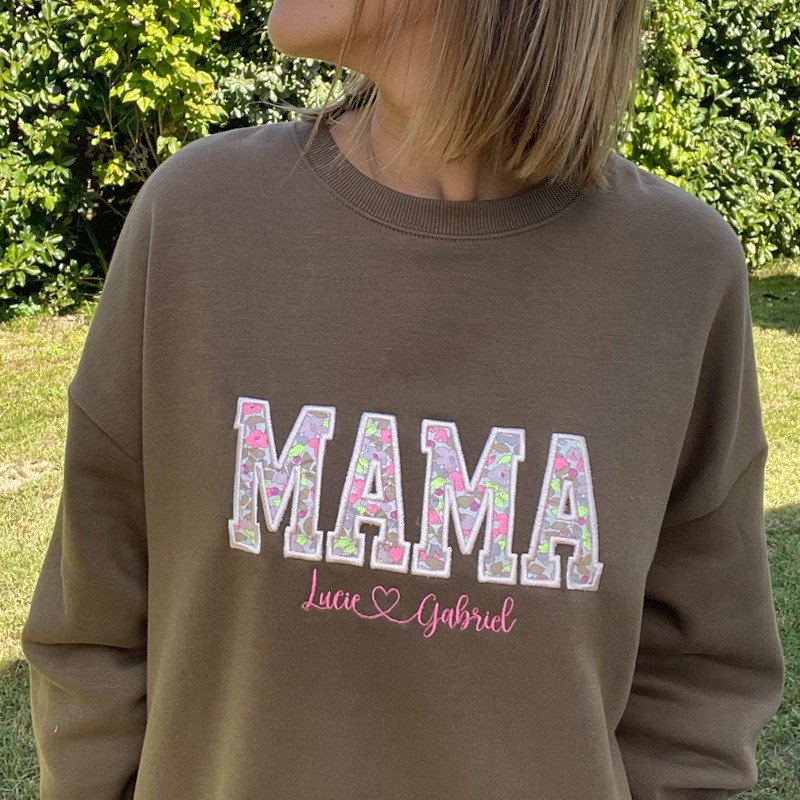 Sweat personnalisé MAMA Prénoms coeurs Choisis tes coloris – Image 7
